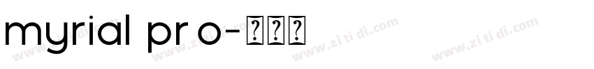 myrial pro字体转换
